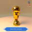 Small Golden Football World Cup Trophy Desktop Car Table Gift image