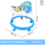 Smile Baby Walker With Music, Toddler Walking Assistant For New Born Baby (walker_melody_881324_b) Blue image