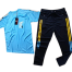 Smug Combo Black Trouser And Sky Blue T-Shirt Combo 2Pcs image