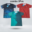 Smug Premium Sublimation Combo Offer T Shirt 3 Pcs Green Red And Sky image