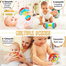 Soft Glue Dumbbell Baby Hand Teether With Jhunjhuni CN -1pcs image