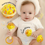 Soft Glue Dumbbell Baby Hand Teether with Jhunjhuni CN - 1 pcs image