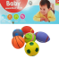 Soft PVC Food Grade Rubber Baby Toys Ball With Whistle. Gift Balls For Toddlers (foam_ball_6pc_m2) Model-2 image