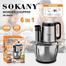 Sokany 6 In 1 Wonder Chopper 3L Sokany 6 In 1 Wonder Chopper Blender Multi Functional 800W 3L 3 Speeds Control 6 In 1 Electric Food Processor Meat Grinder Salad Maker image