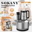 Sokany Chopper, 5 Liter Capacity, 6 in 1, 1000 Watt, Multi-Purpose and Use, Stainless Steel Blades, Rust, Corrosion and Damage Resistant Bowl,Mincer and Slicer, Easy to Clean - SK-06020 Stainless Steel image