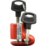 Solex Model 9025 Zinc Alloy Motorcycle Disc Brake Lock – Anti-Theft, Saw And Acid Resistant, Universal Fit For Mag And Spoke Wheels, Includes 3 Nickel Brass Keys (Red) image