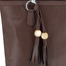 Solid Color Tote Handbag with Tassel image