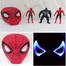 SPIDER MAN || AND VENOM || TOY FIGURES || WITH FACE MASK || LIGHT image