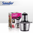 Sonifer SF-8115 Stainless Steel Bowl Mini 400w Food Chopper Powerful Electric Meat Grinder 1.8L image