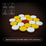 Special Carrom Guti With Stricker (5 Pcs Guti Extra ) - Yellow And White image