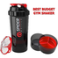 Sport Shaker Water Bottle 3 In 1 Spider Shaker - Ideal For Gym Use - Bpa Free And Convenient 500 ml Capacity - Perfect For Protein Shakes image