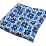 Square Chair Cushion, Cotton Fabric, Blue And Black 14x14 Inch image