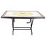 Tel Square Table Print Black (St/L) Diamond - 6 Seated image