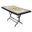 Tel Square Table Print Black (St/L) Diamond - 6 Seated image