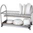Stainless Steel 2 Layer Drainer Dish Rack High Quality - Silver image