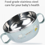Stainless Steel Baby Feeding Bowl Set – Insulated, Double-Layered, Cartoon Design, With Lid and Spoon | Easy to Clean Tableware For Kids 1 Pcs image