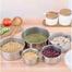 Stainless Steel Food Box With Food Grade Plastic Cover- 5 Pcs image