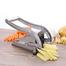 Stainless Steel French Fry Cutter, Potato Chipper Vegetable Slicer Chopper Silver image