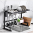 Stainless Steel Sink Drain Rack – Non-Slip Kitchen Organizer Shelf For Dish, Sponge And Soap image