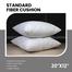 Standard Fiber Cushion, Tissue Fabric White 20x12 Inch image