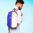 Stripelnc Exclusive Travel Backpack - Blue And Creamy Pink image
