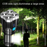 Strong Light Flashlight Camping Torch Rechargeable Multifunctional Portable Hand Lantern with 4 Lamp Beads and COB Side Light image