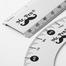 Students Drawing Set Square Triangle Ruler Aluminum Alloy Protractor 4 Pcs image