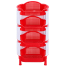 Style Fence Rack 4 Step (Big) - Red And White image