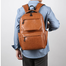 Style PU Leather Fashion Mens Backpack image