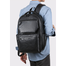 Style PU Leather Fashion Mens Backpack Black image