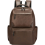 Style PU Leather Fashion Mens Backpack - Dark Brown image