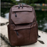Style PU Leather Fashion Mens Backpack - Dark Brown image