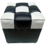 Stylish Black And White Square Foam Stool image