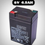 Sunca 6v 4.5ah Rechargeable Sealed Lead Acid Battery image