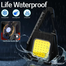 Super Bright Rechargeable Measuring Cob Keychain Work Light 500 Lumen 300 Mah Mini Magnetic Pocket Torch 5 Modes Usb Type C Waterproof image