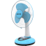 Super Star Rechargeable Table Fan Blue 12Inch image