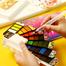 Superior Solid Water colour Cake pigmented 25 Color Set With Water Brush Pen Foldable Travel Watercolor Painting image