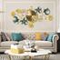 Suteteko Home Metal Wall Decor, Metal Ginkgo biloba Wall Decor Decoration for Bedroom, Living Room, Bathroom, Kitchen, Outdoor Wall Art 98x50cm/38.6x20In image