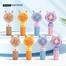Sweet Cartoon Mini Fan USB Rechargeable Handheld Fan for Kids and Travel Use (Multicolor) image