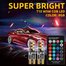 T10 5W5 RGB LED Parking With Memory Function For Car And Motorcycle Bulb Remote Control COB Lamp Car Interior Lighting Reading Wedge Dome License Plate Light 12V image