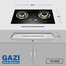 Gazi TG-202 Smiss Tempered Glass Double Burner LPG Gas Stove Auto Ignition image