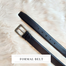 THE MEN's CODE Black Leather Formal Belt For Men image