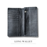 THE MEN's CODE Black Leather Long Wallet For Men image