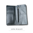 THE MEN's CODE Black Leather Long Wallet For Men image