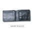 THE MEN's CODE Black Leather Short Wallet For Men image