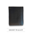 THE MEN's CODE Black Leather Short Wallet - For Men image