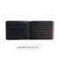 THE MEN's CODE Black Leather Short Wallet - For Men image