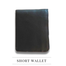 THE MEN's CODE Black Leather Short Wallet - For Men image