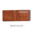 THE MEN's CODE Brown Leather Short Wallet For Men image