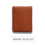 THE MEN's CODE Brown Leather Short Wallet For Men image
